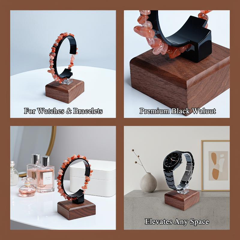 木製のC字型腕時計スタンド。ブレスレットやネックレスなどのア - Jewelry And Watches Inc のレビューと価格