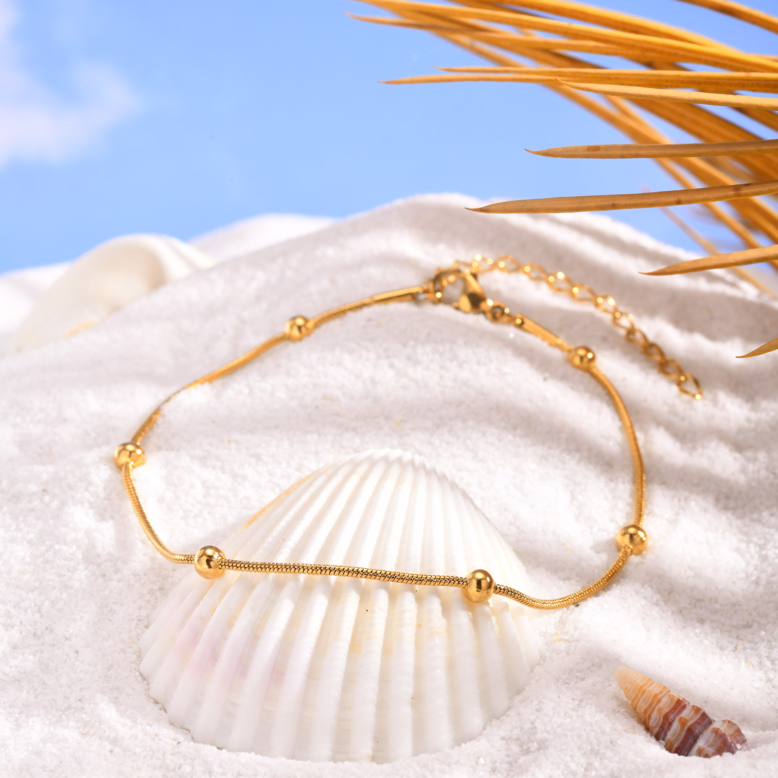 女性と女の子のためのステンレス鋼のアンクレット,ラウンドスネ - Jc Jewelry & Watches Photos のレビューと価格