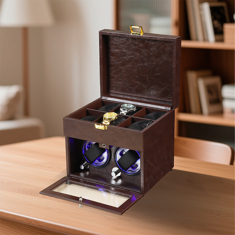 機械式腕時計用ワインダー、腕時計回転台、ジュエリー収納ディス - Watch Display Box のレビューと価格