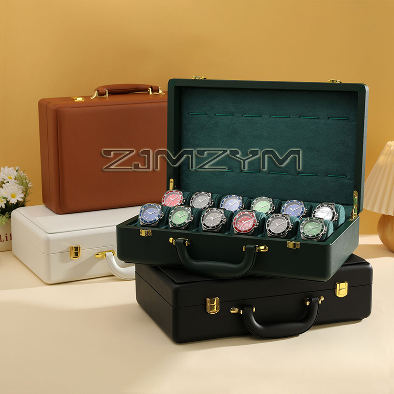 12スロット腕時計ボックス メンズ腕時計ケース 旅行用ロレッ - Watch Display Box のレビューと価格